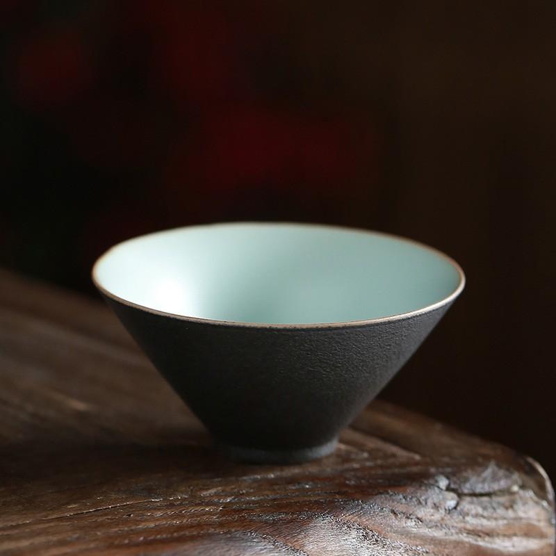 Black Pottery Ceramic Tea Cup Kung Fu Tea Set Small Tea Bowl