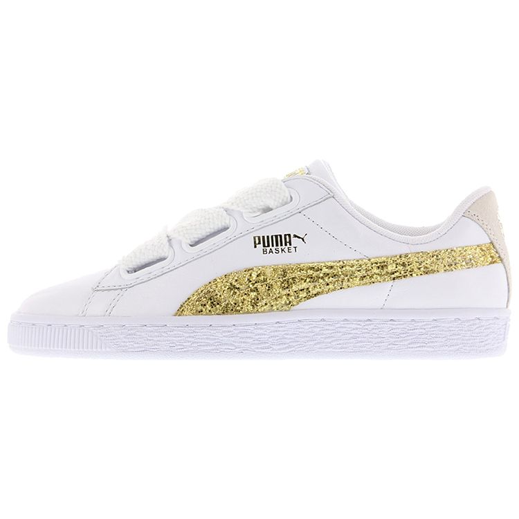 

Кроссовки Puma Basket Heart Gold Glitter Женские Белые 364078-01