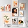 Bohemian Fashion Abstract Girl Art Canvas Painting Nordic Posters and Prints Wall Art Pictures for Living Room Home Decoration