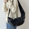 New Large-capacity Retro Shoulder Messenger Bag Soft Leather Pleated Dumpling Bag Lazy Wind Casual Bag