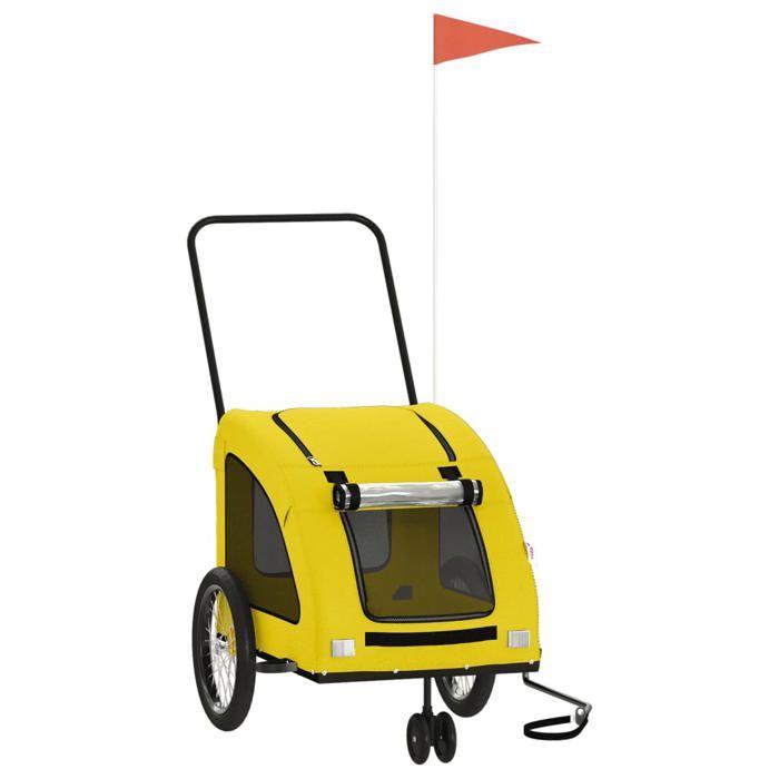 VidaXL Pet Bike Trailer Yellow 93987