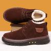 Winter Men's Shoes Snow Boots Anti-Slip Thickened Warm and Fleece-Lined Short Boots