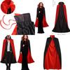 Vampire Costume Cloak With Hood For Halloween Cosplay Adults Dress Up Prop