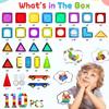Magnetic Tiles 110 PCS Blocks 3D Building Blocks Construction Educational Toys