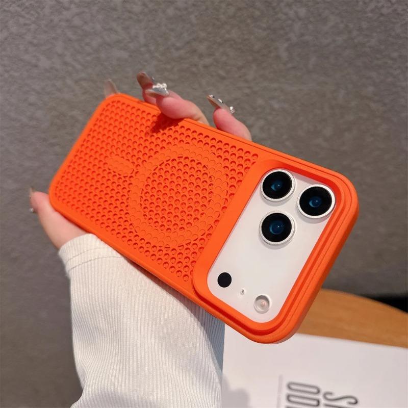 Honeycomb Heat Dissipation Magnetic Wireless Charging Case for IPhone 17 16 Pro Max 14 15 Plus 13 12 17 Air 11 for Magsafe Cover
