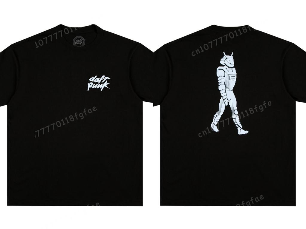 Daft Punk T-Shirt Summer Men Cotton Tops Tees Women Casual Clothing Unisex Women Fashion Solid Color Short Sleeve Streetwear