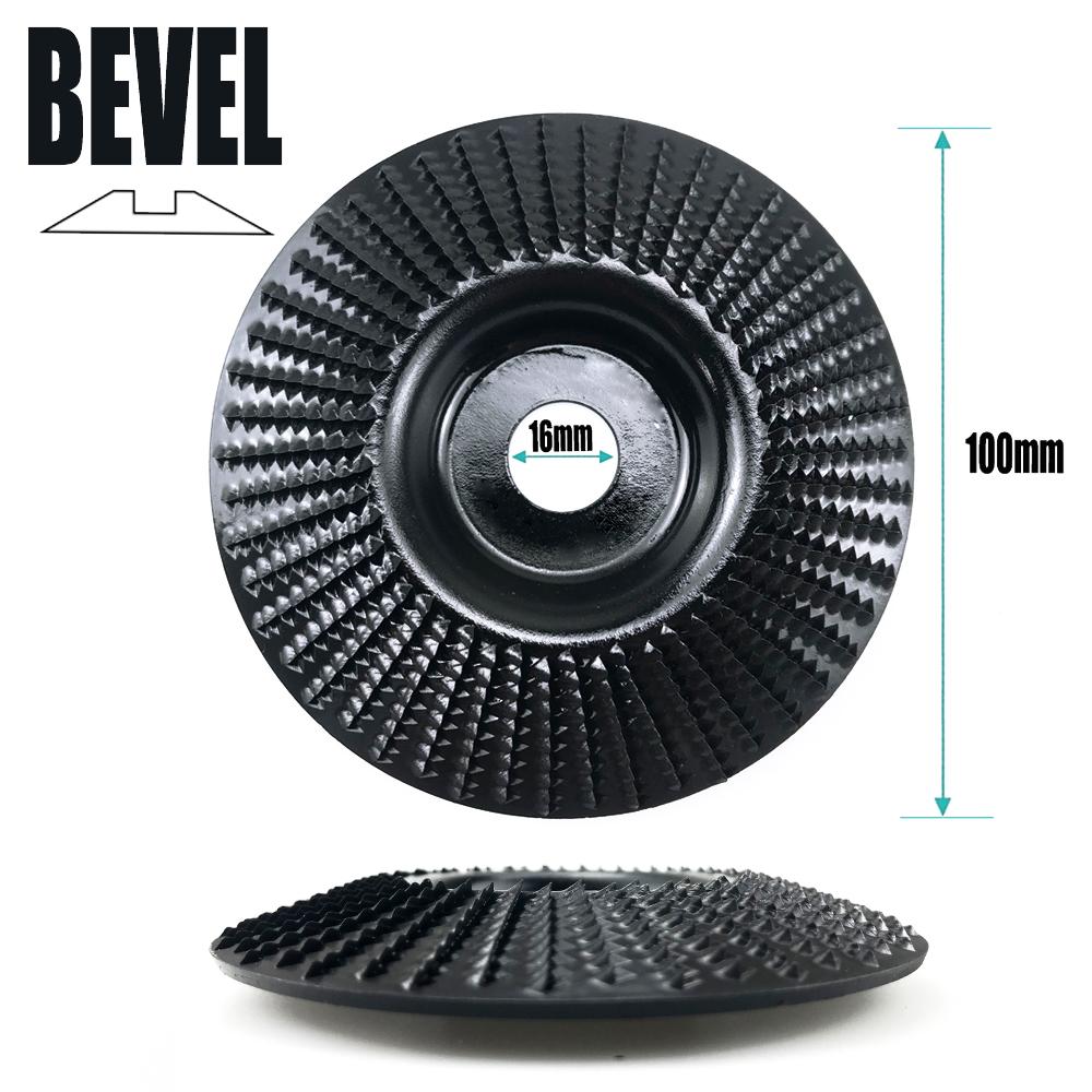 100mm Plane Bevel Angle Grinding Wheel 16/22mm Aperture Rotary Disc Sanding Woods Carving Tool Abrasive Disc for Angle Grinder
