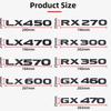 3D ABS Glossy Decal Car Front Hood Emblem Rear Trunk Sticker for Lexus GX460 GX470 LX450 LX470 LX570 LX600 RX270 RX300 RX350
