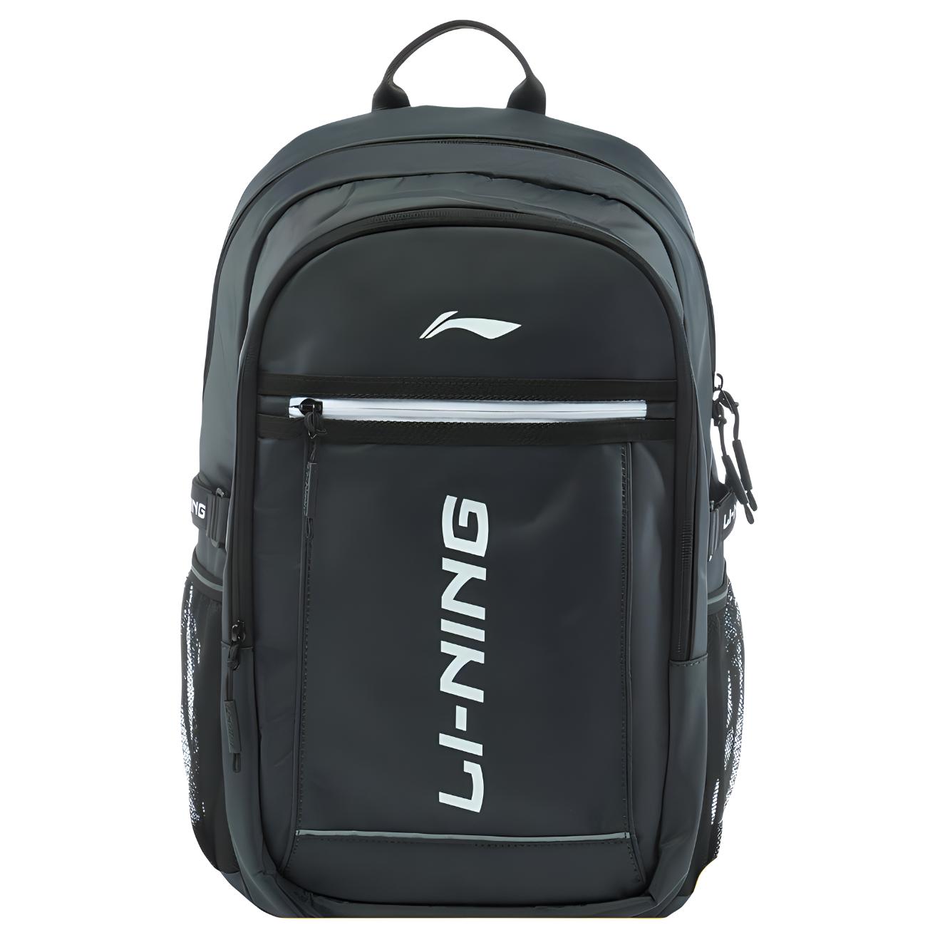 

Li Ning Kids Sports Lifestyle Series 20L Brand Letter Zipper Reflective Polyester Backpack Kids backpack Black YBSU075-1 Black