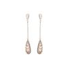 Tassel water droplets exquisite full diamond earrings super flash temperament long face thin earrings women's light luxury high-end earrings