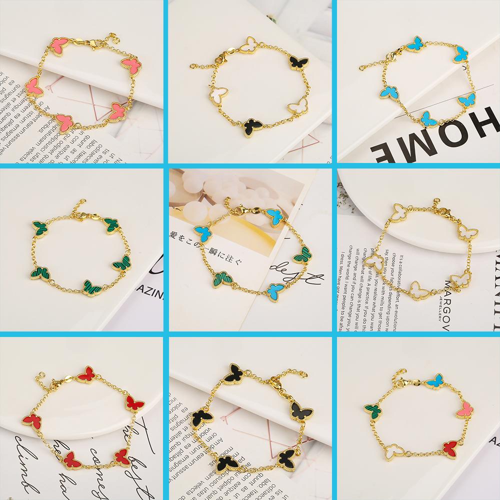 INS Hot Selling New Insect Butterfly Bracelet Personalized Natural Stone Adjustable Bracelet For Woman Girl Zircon Daily Wear