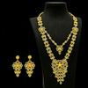24k Vergoldetes Nahöstliches Brautschmuckset - Halskette & Langer Schmuck