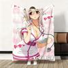 Anime Sexy Super S-Sonico Throw Soft Flannel Blanket Warm Knee Skin-Friendly Throw for Sofa Office Bed Traveling Winter Oversize