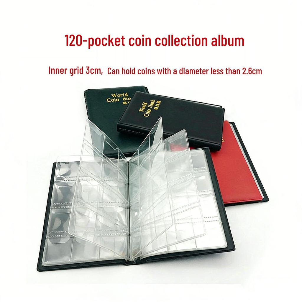 Available Simple Pocket Coin Collection Album - Portable Storage for Commemorative and Circulating Coins, Ancient Bronze Coin Album