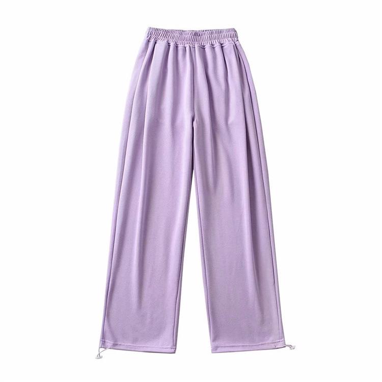 

Новые женские летние брюки гаремы с высокой талией: Легкий, однотонный, свободного кроя со шнурком и манжетами на щиколотках. L