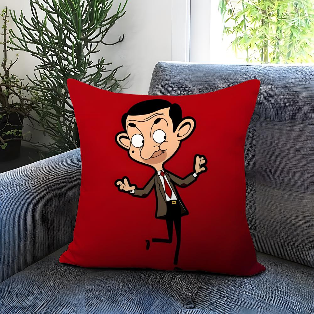 

classic M-Mr. BeanS Cushion Cover Comfortable Reversible Pillow Cover Ideal for Car Sofa Bedroom & Beyond 20x20Inch