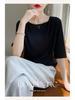 Women's Short Sleeve Satin Top - High-End Summer T-Shirt