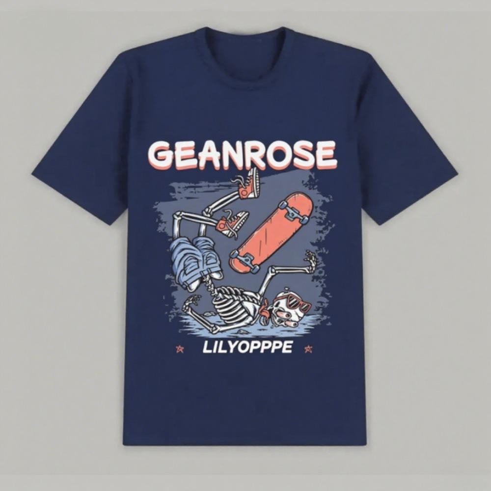 Nové pouliční stylové prodyšné tričko Trendový potisk Vznikající umění Denní styl Bavlna Krátký rukáv Pánské Pár Módní Značka Topy