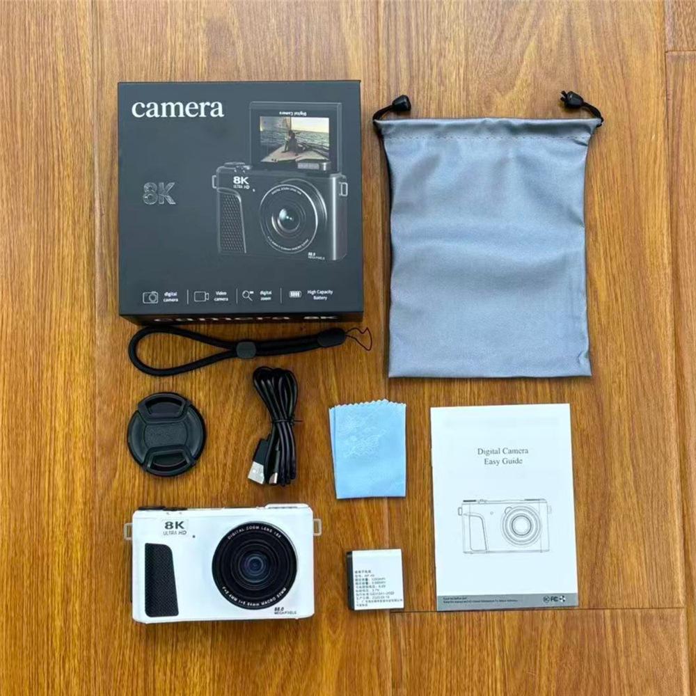 WD300 8K Mirrorless Digital Camera with High Pixels, Flip Screen & WiFi for Mobile Uploads - Perfect for Students and Party Scenes