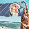 S-Super Sonico Microfiber Printed Beach Towel Mountain Climbing Yoga Beach Swimming Running Absorbent Soft Towel