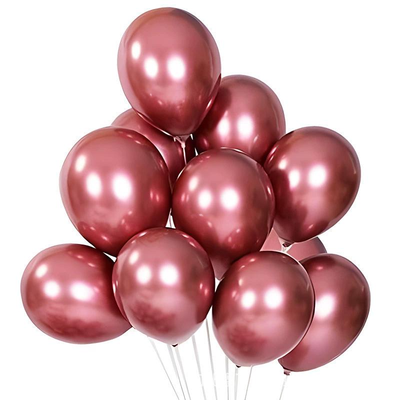 Latex Balloons with Metallic Chrome Finish for Wedding Decorations Birthday Parties Baby Shower Events and Festive Celebrations