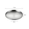 304 Stainless Steel Round Plate, Double-Walled Insulated Dinner Plate, Plates for Snack, Dishes and Fruit