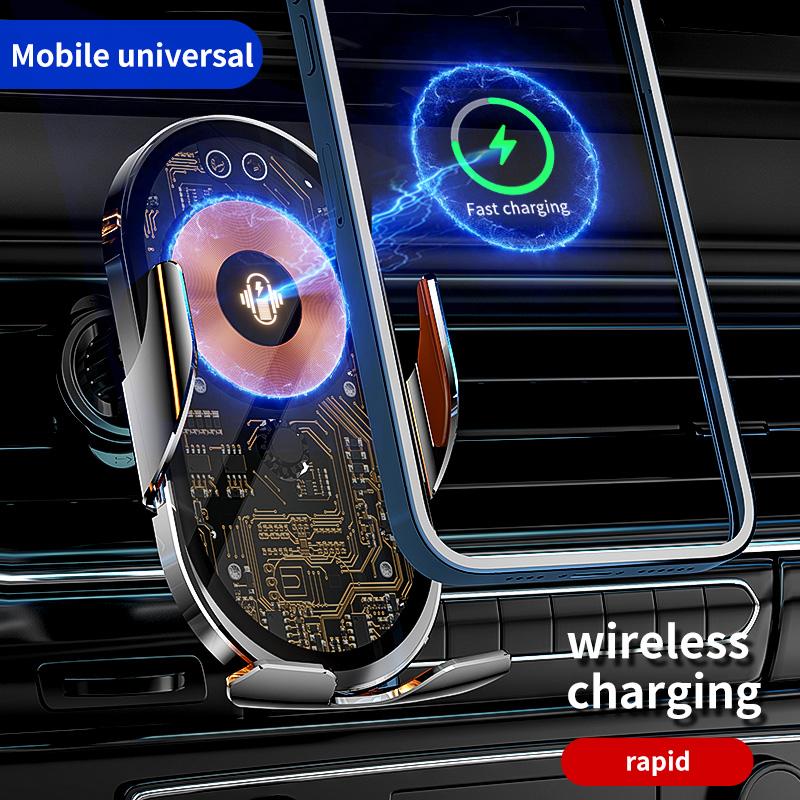 2024 M11 Magic Clip Transparent Line Design Bezdrátové nabíjení do auta Držák mobilního telefonu Otevírání a zavírání Navigační stojan Autodoplňky
