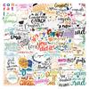 60 New Congrats Graffiti Stickers Decorate Suitcase Notebook Guitar Stickers