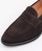 Brenowelt First Italian Suede Dark Brown Penny Loafers