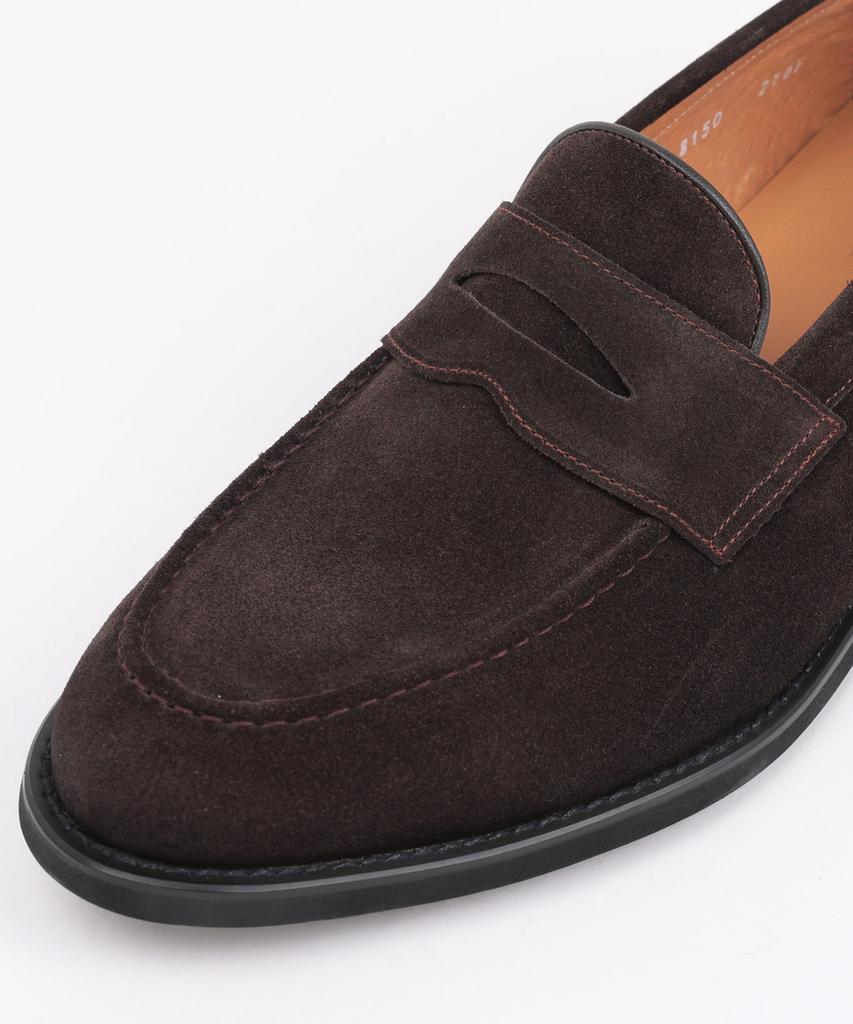 Brenowelt First Italian Suede Dark Brown Penny Loafers