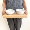 KATOMOKU Cat Beech Table, 2-Dish Capacity, Wood, km-123NA