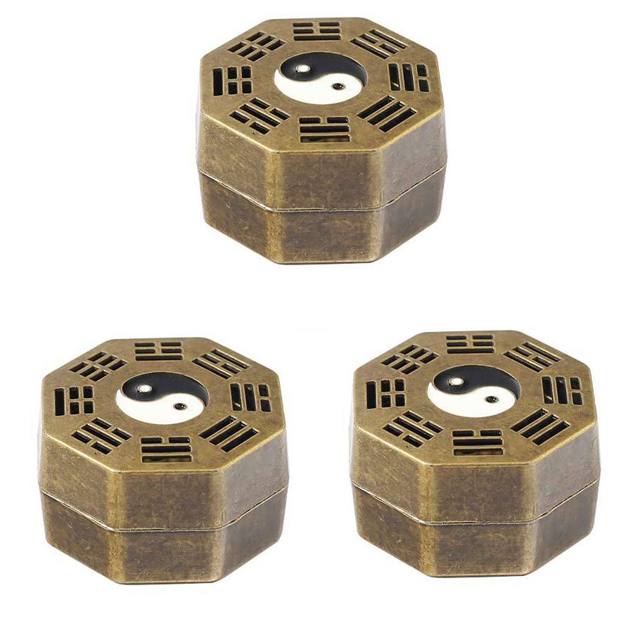The Eight Diagrams Sandalwood Incense Stove, Mini Incense Stove, Indoor Incense Pan Incense Tray Ornament
