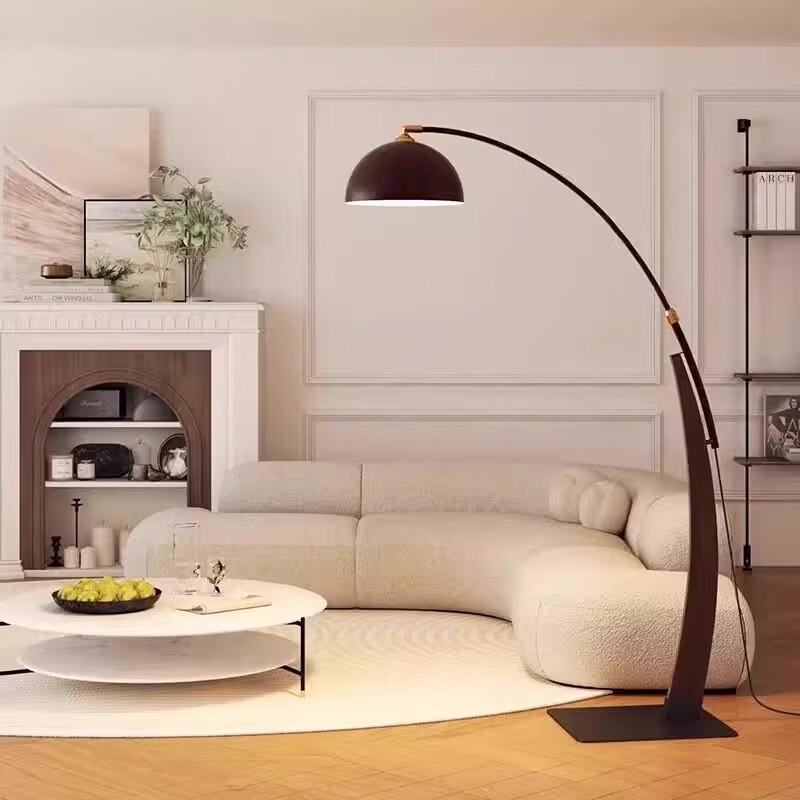 Dream Bubble Walnut & Iron LED Floor Lamp