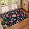 Floral Print Entrance Mat Carpet Living Room Dining Room Laundry Floor Mat Bath Balcony Hallway Non-slip Door Mat