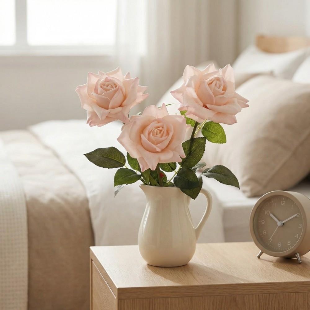 Real Touch Artificial Rose Flower Realistic Fake Flower Simulation Big Rose  Valentine's Day