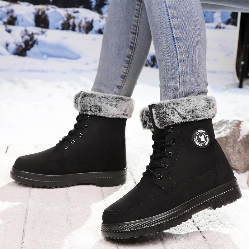 

Snow Boots Women s High-top Long Boots Cotton Boots Thick-soled Cotton Shoes for Women 36 чорний