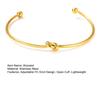 Knot Open Cuff Bracelet Forever Love Knot Infinity Bangle Adjustable Bracelet Friendship Gift for Women Best Friend Girlfriend