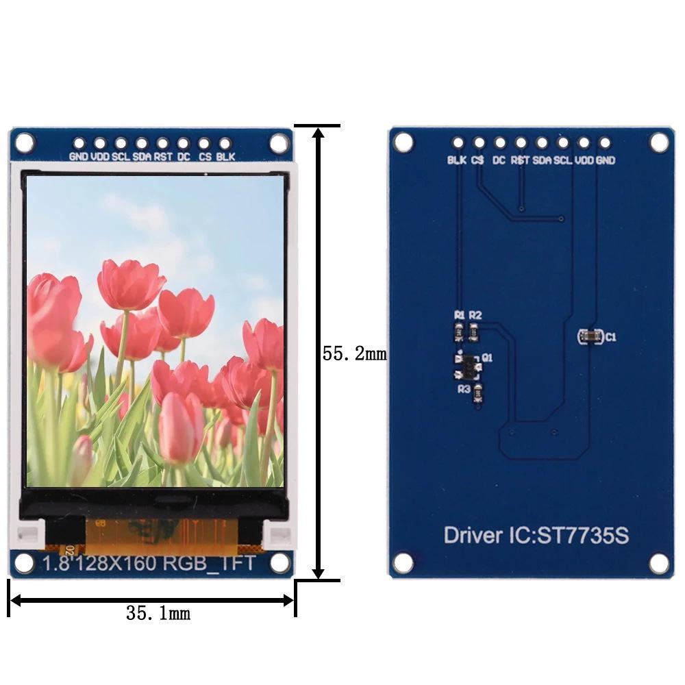 1.44"/1.8" TFT LCD IPS Display ST7735 Chip HD OLED
