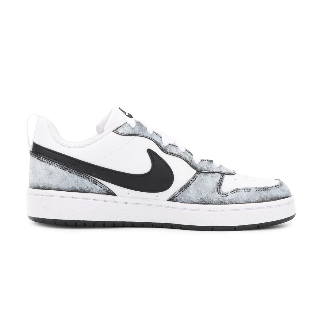 Nike Court Borough White Night Echo Slip Resistant Abrasion Resistant Low top Skateboard Shoes Unisex Black White DV5456-131(Team1715-)