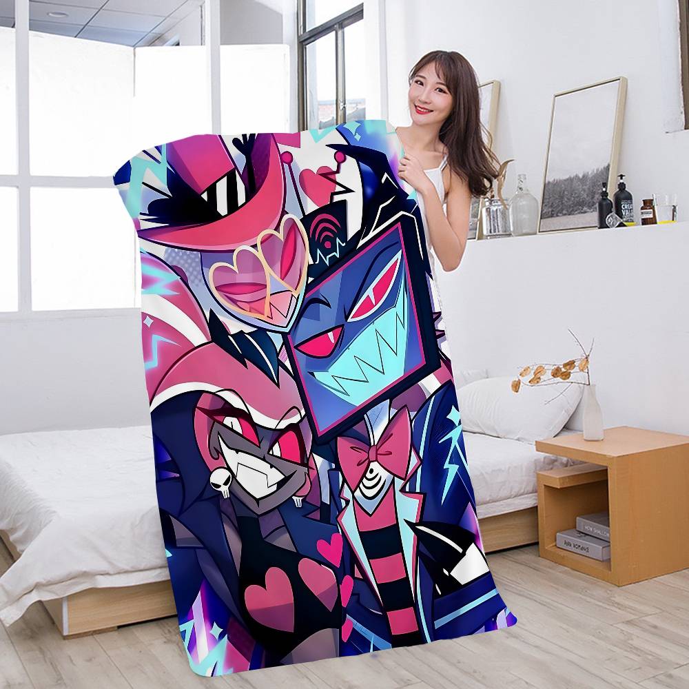 Cartone Animato H-Hazbin H-Hotels Anime Anime Asciugamano da Spiaggia per Nuoto Morbido Assorbente Panno Lavabile Regali per Bambini Per Bambini Viaggio Campeggio