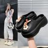 Cartoon cute bag head sandals women's outer wear spring and summer new non-slip one-pedal small flower beach thick bottom mop
