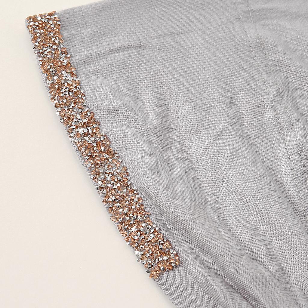 Shiny Rhinestone Hijab Muslim Inner Hijab Elastic Women Plain Solid Color Turban Undercaps Premium Soft Jersey Hijab Headband
