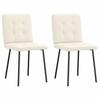 VidaXL Dining Chairs Set of 2 Cream Velvet, Dining Chair, Kitchen Chair, Accent Chair, Chair, Chair of 4101066
