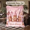 Winter Schnee Thema Überwurfdecke Benutzerdefinierter Name Text Personalisierte Decke Weiche Gemütliche Decke für Zuhause Sofa Bett