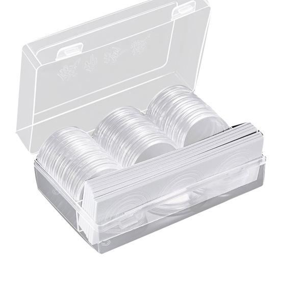 

46mm Coin Protective Case Capsules Organizer Storage Box with Adjustable Pad чистий