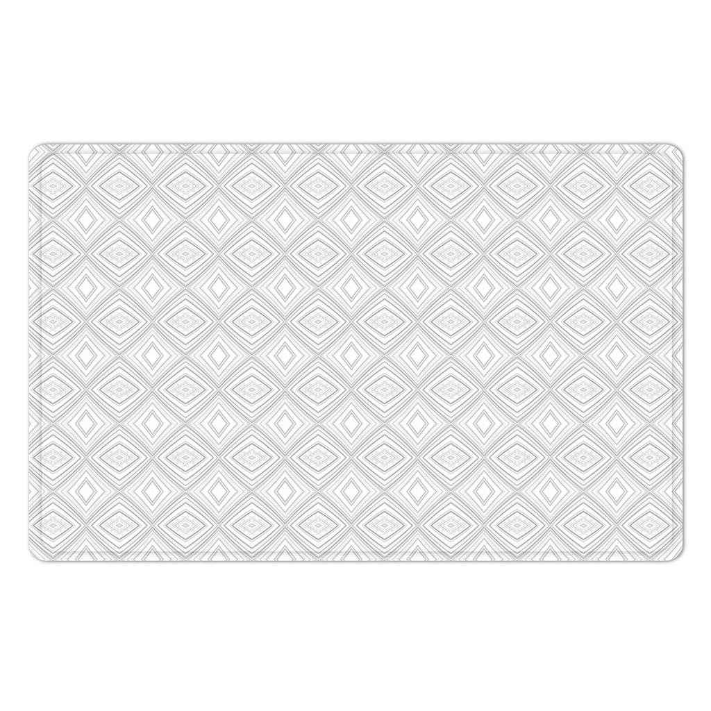 Simple Black And White Pattern Doormat Kitchen Bathroom Carpet Non Slip Bath Mat Decorative Rug