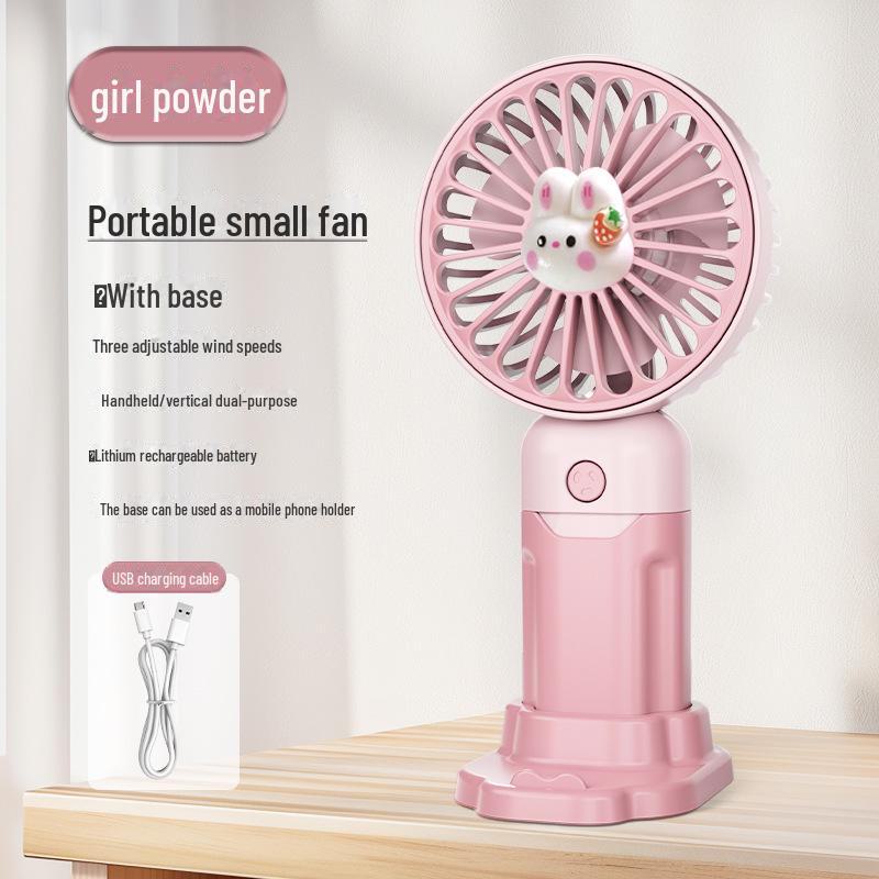 2024 Dobíjecí přenosný ruční stolní ventilátor s dlouhou výdrží baterie a USB nabíjením