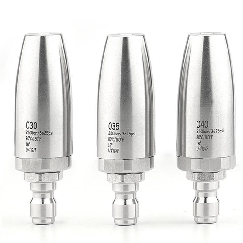 30/35/40/45/50 360° Stainless Steel Swivel Pressure Washer Nozzle Quick-Connect Lotus Spray Head For Tree Bark Rust Removal