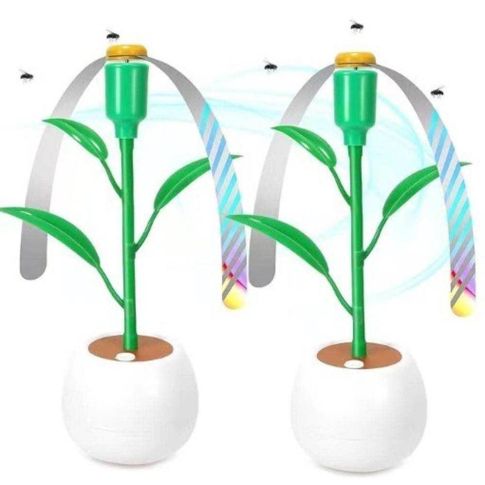 Portable Desktop Fly Fan Flower Pot Foldable Fly Repellent Fan Soundless Multi-Functional Insect Repellent Fan Fishing