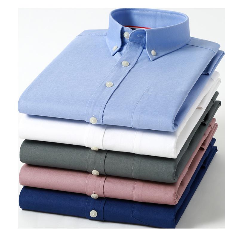 Men's Long Sleeve Striped Oxford Button-Down Shirt - New Color